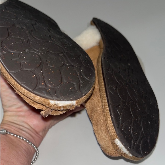 UGG Chestnut Suede Shearling Mule Slippers - Chestnut & Cream size 8/9 - Picture 12 of 15